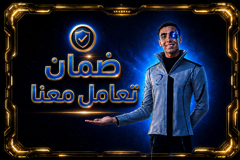 صورا مكتوب عليها ضمان التعامل معنا