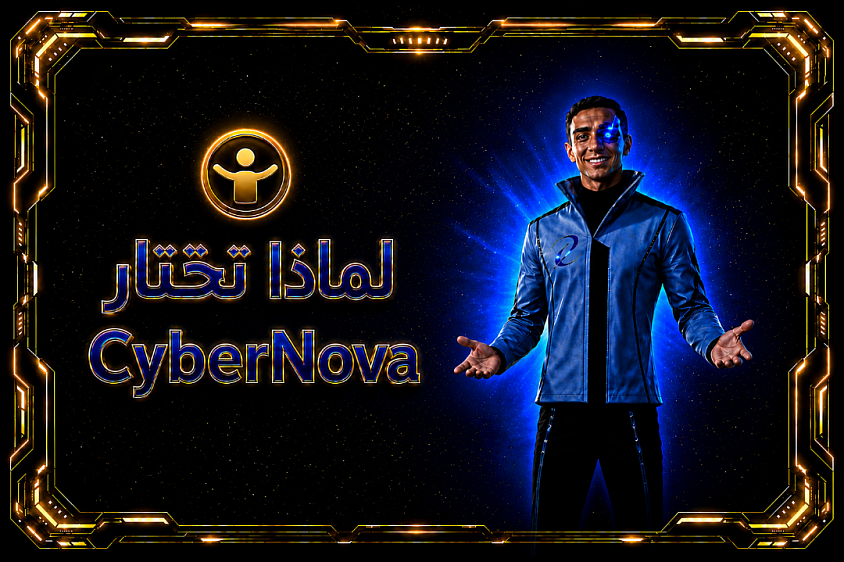 صوره مكتوب عليها لماذا تختار cyberNova